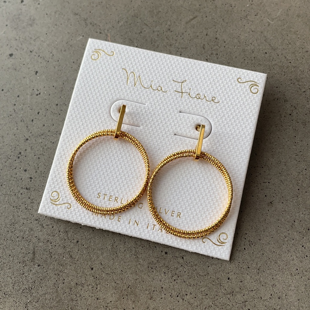 Mia Fiore Sterling Silver Gold Hoop Earring 18$